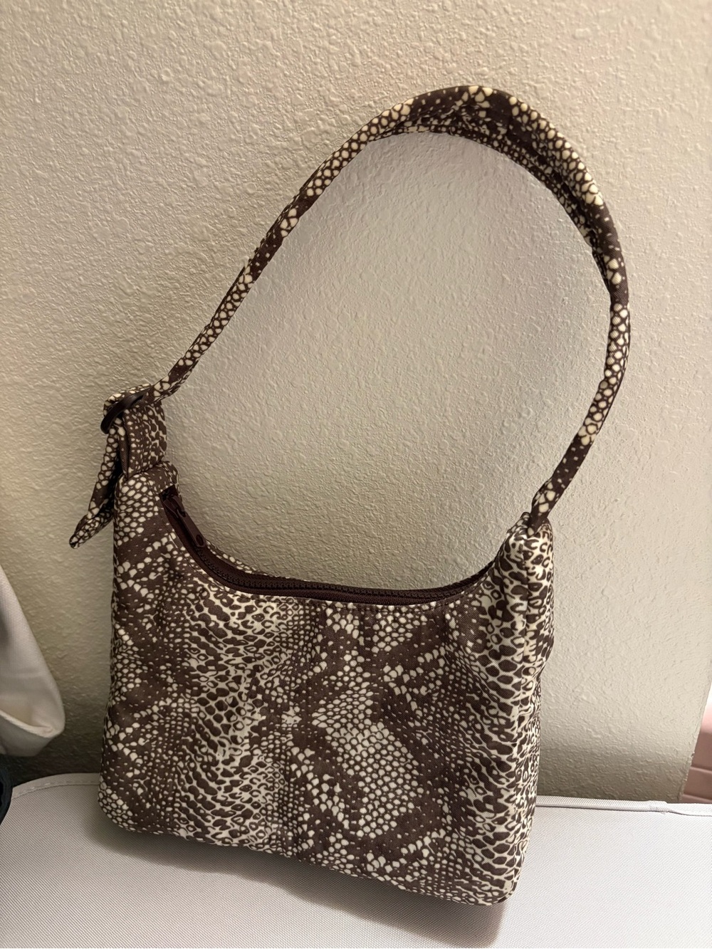 Baggu Snakeskin Mini Nylon Shoulder Bag